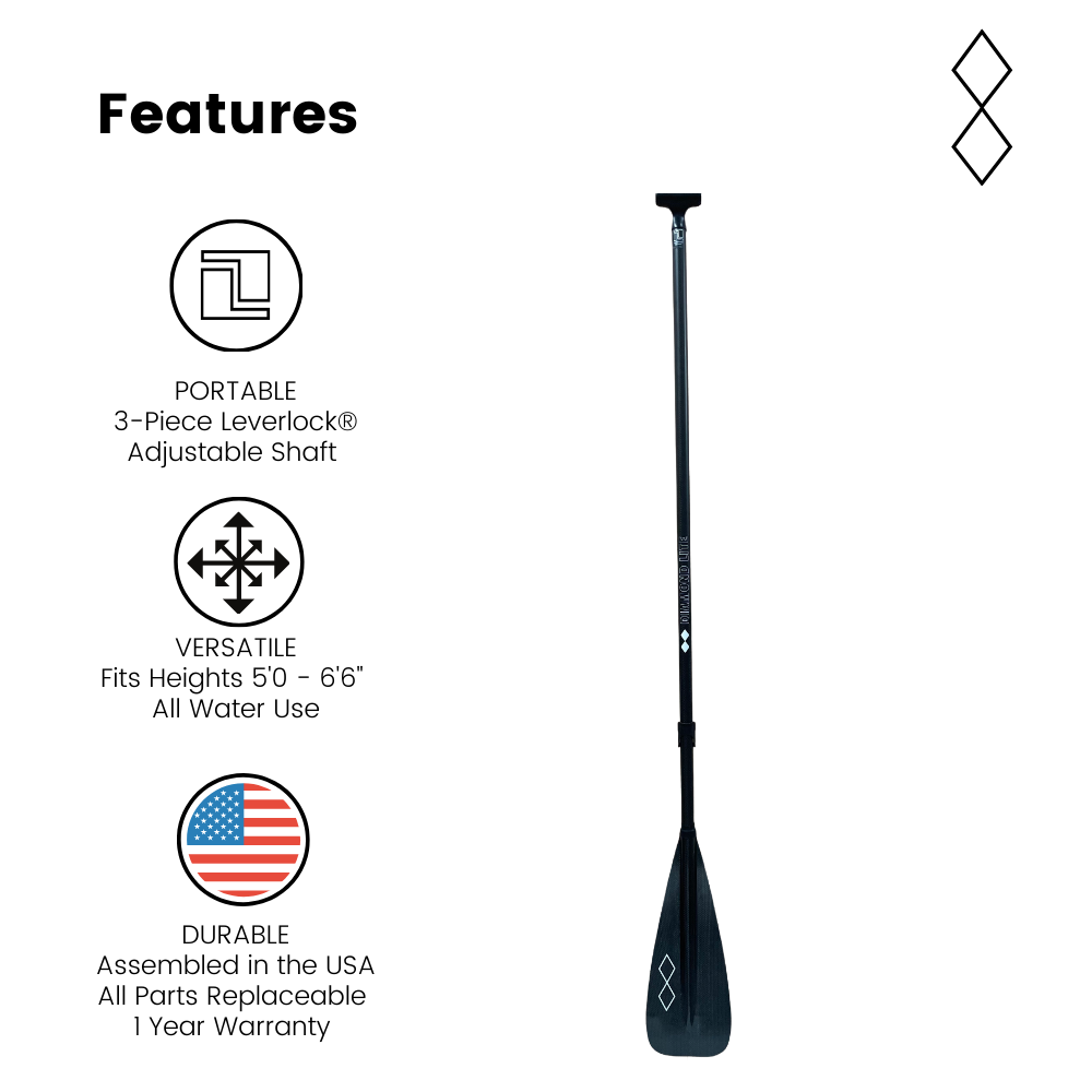 Adjustable Stand Up Paddle 3 PC Carbon